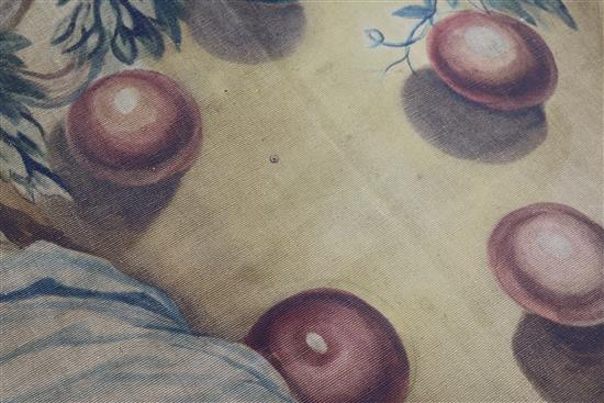 A large painted tapestry cartoon